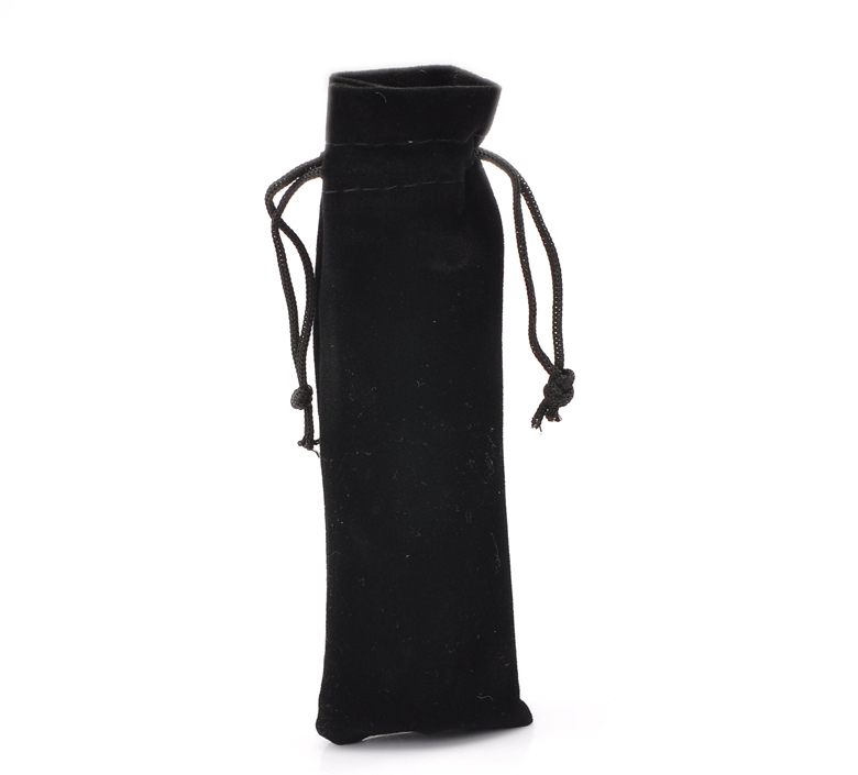 6 x 8 Drawstring Velvet Bag Black 
