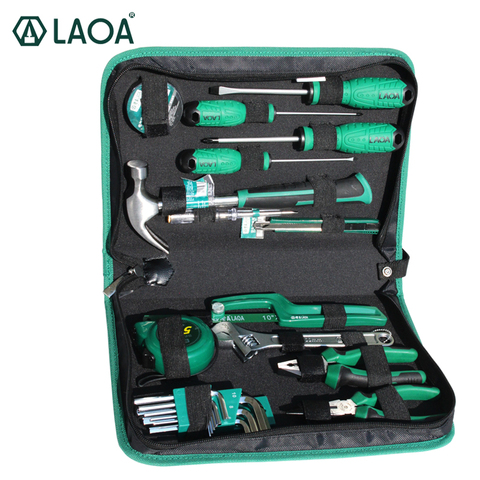 LAOA Hand Tools Set 7/9/13/18/22pcs Screwdrivers and Pliers With Hammer Tape Measure and Tool bag ► Photo 1/6