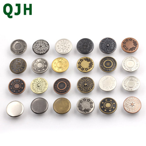 10pcs/bag 17mm Metal Jeans Button Sewing Clothes Accessories Trousers Jean Button Decoration For DIY Sewing High Quality ► Photo 1/6