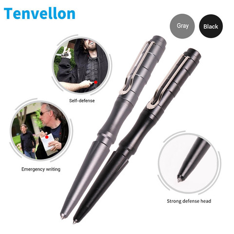 Tenvellon Self Defense Tactical Pen Black Gray Color Simple Package Personal Emergency Defense Tool Security Protection EDC Tool ► Photo 1/6