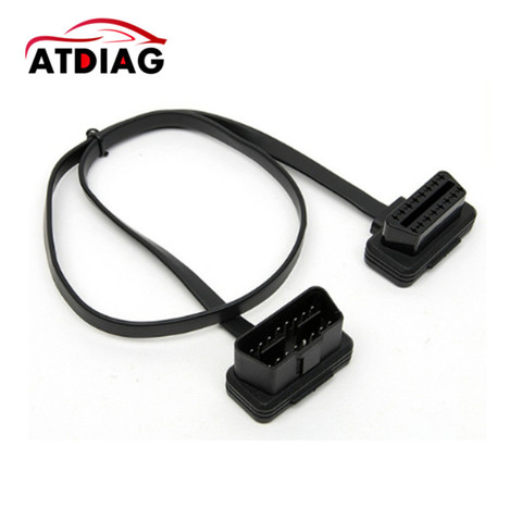 100CM-60CM-30cm Flat+Thin As Noodle OBD 2 OBDII OBD2 16Pin Male to Female Diagnostic Extension Cable Connector ► Photo 1/3