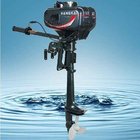 Promotion High Quality Cheap Chinese Hangkai 3.5HP outboard motor boat engine 2 stroke 2pcs 5% off ► Photo 1/4