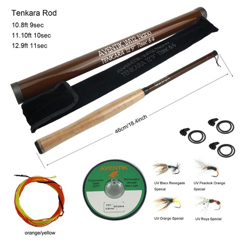 Aventik Free Shipping 10'8'' 11'10'' And 12'9'' Super Light Tenkara Fishing Rod Combo Fly Fishing Rod With Tenkara Flies Line ► Photo 1/6