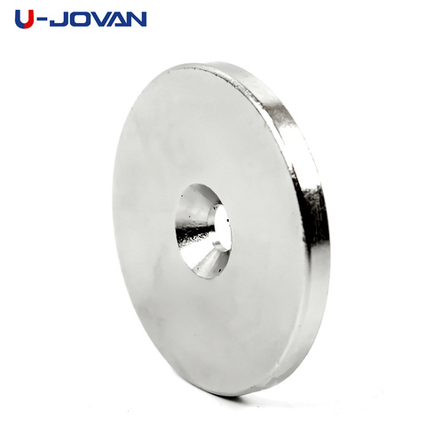 U-JOVAN 1pc 50 x 5 hole 6mm N35 Strong Neodymium Magnet Countersunk Ring Craft Rare Earth Permanet Magnets 50*5-6mm ► Photo 1/3