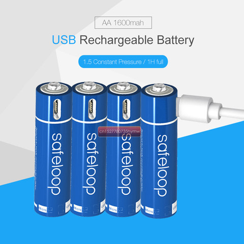 AA 1.5V 1600mAh Battery 2/4/8/12/16/20pcs USB Quick Charging Rechargeable Lithium Polymer Battery Charged by Micro USB Cable ► Photo 1/6