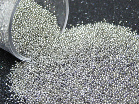 10gram/Pot 0.6mm-0.8mm Silver micro marbles silver microbeads half ounce / 14 grams glass miniature metallic sprinkles MGCZ-15- ► Photo 1/4