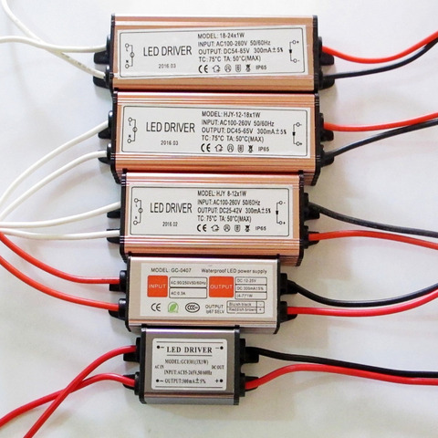 3W-24W 300mA Constant Current LED Driver 3W 4W 5W 7W 9W 12W 15W 18W 21W 24W Led Power Supply for Led lights Waterproof IP65 ► Photo 1/6