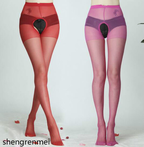 Shengrenmei 2022 Sexy Tights Women Stockings Top Thigh-Highs Sheer Stockings Open Crotch Nylon Lingerie Pantyhose dropshipping ► Photo 1/6