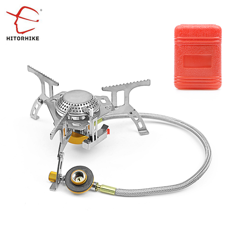 Hitorhike Portable Outdoor Folding Gas Stove Camping Equipment Hiking Picnic 3500W Igniter Camping Gas Stove ► Photo 1/6