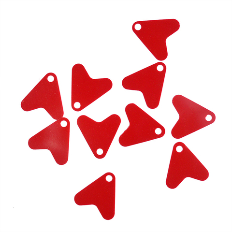 Fishing Spoon Accessories 100pcs/lot Plastic Red Heart Shape Fishing Spoon Tail DIY Fishing Lure Accessories ► Photo 1/5