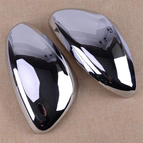 CITALL 2pcs Silver ABS Chrome Car Plated Side Rearview Mirror Cover Trim Fit For Peugeot 2008 208 2013 2014 2015 2016 2017 ► Photo 1/3