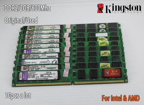 Used Kingston Desktop RAM DDR2 2GB 2g 800MHz 667Mhz PC DIMM Memory