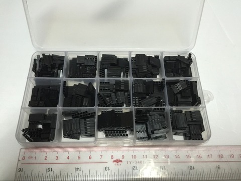 500pcs Dupont sets Kit with box 2.54mm Pitch 2P 3P 4P 5P 6Pin Dupont Housing Plastic Shell Terminal Jumper Wire Connector set ► Photo 1/3