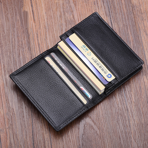 Luxury Fashion Genuine Leather card Wallets men credit card holders women  card&ID holder male organizer Business card holder - Price history & Review, AliExpress Seller - LANQI Handbag Factory Store
