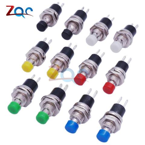 5Pcs PBS-110 2 Pins ON/OFF Push Button Switch Mini Lockless Momentary Switch for RC Toy Red Black Blue Yellow Green ► Photo 1/6