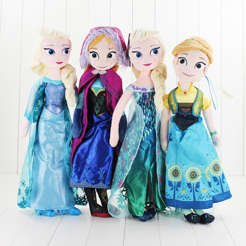 40CM-50CM Frozen Elsa Anna Princess Stuffed Plush Dolls Olaf Snow