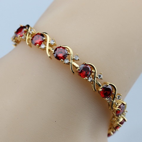Now Hot Selling Red Garnet Bracelet Health Fashion  Jewelry For Women Free Jewelry Box SK02 ► Photo 1/6