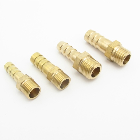 4mm 6mm 8mm 10mm OD Hose Barb x M8 M10 M12 Metric Male Thread Brass Pipe Fitting Coupler Connector Adapter Splicer ► Photo 1/1