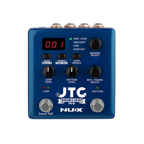 NUX JTC Pro Drum Loop Dual Switch Looper Pedal for Guitar Effect Auto-Recording 6 Hours Recording Time Smart Guitarra Effects ► Photo 1/4