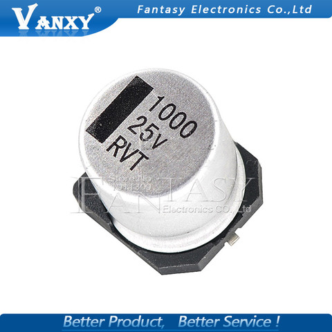 10PCS Electrolytic capacitor 25V1000UF 12*13mm SMD aluminum electrolytic capacitor 1000uf 25v ► Photo 1/1