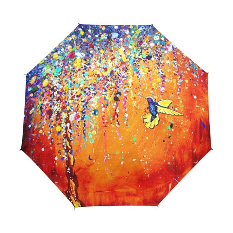 Creative Colorful Hummingbird Umbrella Anti-uv Sun Protection Umbrella Bird 3 Folding Gift Sunny Rainy Umbrellas For Women ► Photo 1/6