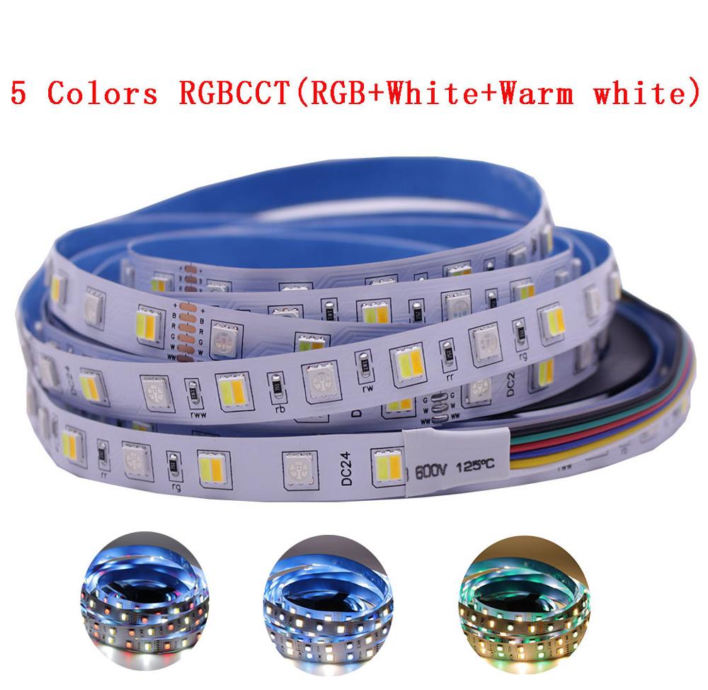 LED Strip light 5050 Black PCB 12V Flexible 60LEDs/m RGB RGBW RGBWW 1m 2m 3m 5m 