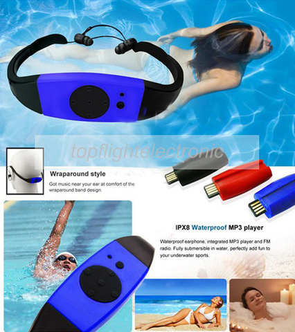 003 4GB/8GB Waterproof IPX8 Diving Swimming Surfing MP3 Player Headset FM Radio Music Player ► Photo 1/6