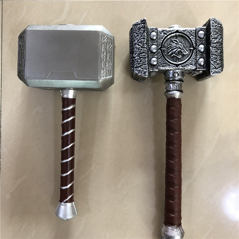 1:1 Cosplay Hammer 44cm Thor's Hammer & 54cm Game War Destroy Hammer Figure Model Kids Gift PU Material Role Playing Weapon ► Photo 1/6