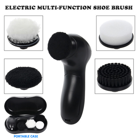 High Quality Portable 3-In-1 Electric Shoe Brush Sofa Car Seat Leather Shoes Cleaning And Maintenance Shine For Travel ► Photo 1/6