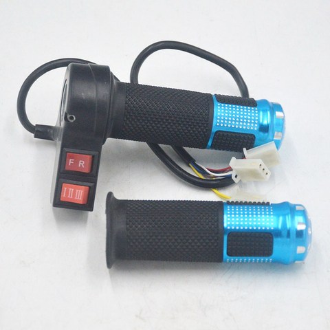 24V 36V 48V 60V 72V Electric Bicycle Thumb Throttle with Handle Grips on/off switch finger throttle twist throttle ► Photo 1/6