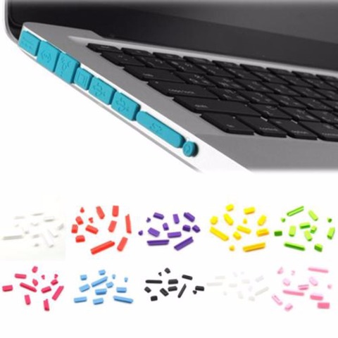 12pcs Rubber Anti-Dust Plug Dustproof Cover Stopper Colorful Soft Silicone Dust Plug for Macbook Air 13