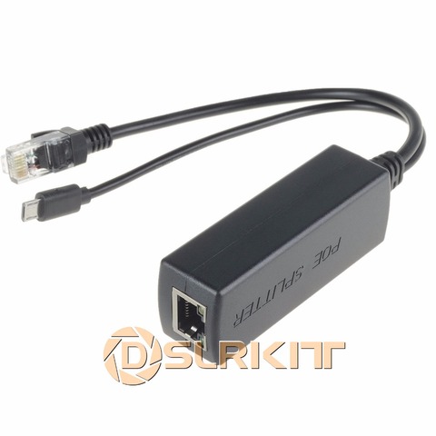 Active PoE Splitter Micro USB Power Over Ethernet 48V to 5V 2.4A for Raspberry Pi ► Photo 1/5