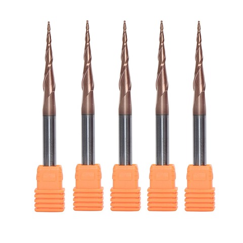 5pcs/Lot HRC62 Coated D4 D6 Solid Carbide 4mm 6mm Ball Nose Tapered End Mills Router Bits Cnc Taper Wood Metal Cutters Cone Mill ► Photo 1/6