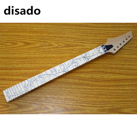 disado 24 Frets reverse headstock maple Electric Guitar Neck maple fingerboard inlay tree of lifes Guitar accessories parts ► Photo 1/5