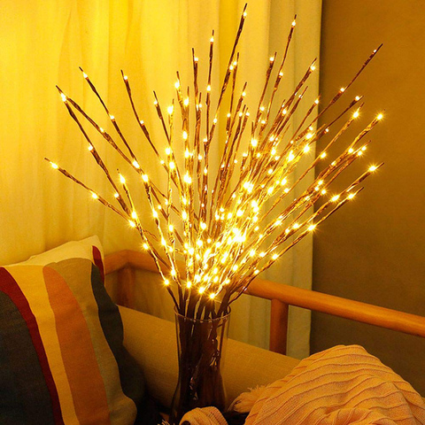 20 Bulbs LED Willow Branch Lights Lamp Natural Tall Vase Filler Willow Twig Lighted Branch Christmas Wedding Decorative Lights ► Photo 1/6
