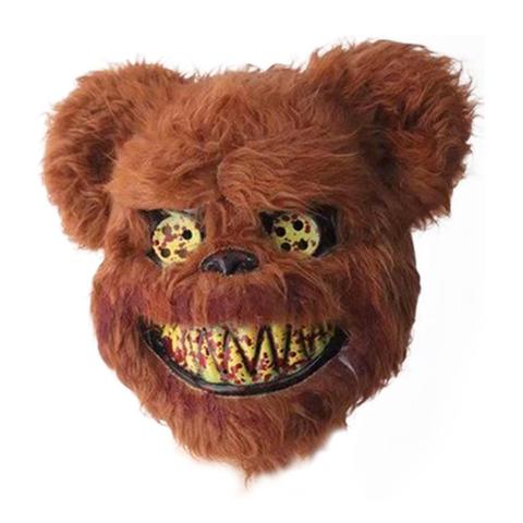2022 New Bloody Teddy Bear Mask Masquerade Scary Plush Mask Halloween Performance Props Fashion Halloween Supplies ► Photo 1/6