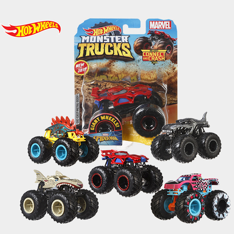 Hot Wheels Car MONSTER TRUCKS  BIG FOOT Connect And Crash Car  Collector Edition Metal Diecast Model Cars Kids Toys Gift ► Photo 1/3