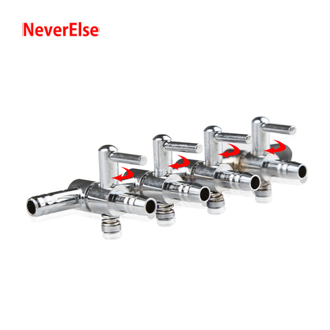Aquarium Air Flow Control Lever Valve Distributor Splitter Accessories Set Stainless Steel for Fish Tank Airline Hose Pipe Tube ► Photo 1/6