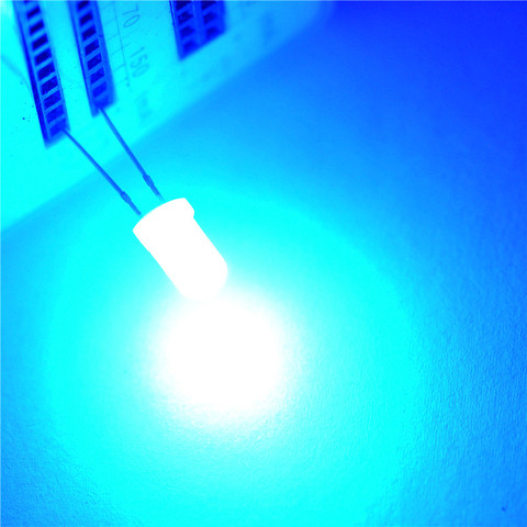 LED light-emitting diode 5MM round fog white hair blue (50pcs) ► Photo 1/1