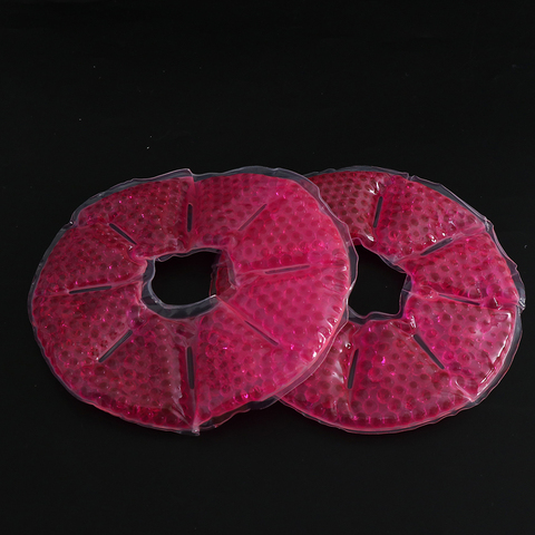 Thermal Silicone Gel Pad, Soothing Nursing Pillows with Flaxseed, Heating Pad or Cold Compress for Breastfeeding - 2 Pieces ► Photo 1/1
