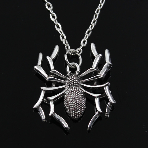 New Fashion Spider Halloween Pendants Round Cross Chain Short Long Mens Womens Silver Color  Necklace Jewelry Gift ► Photo 1/3
