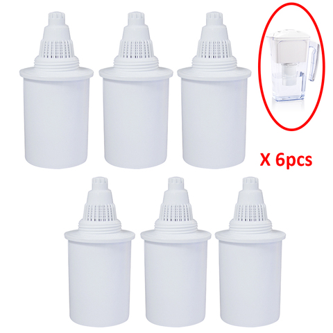 Pack 6pcs/Lot Ionizing Replacement Filter Cartridge for 2.5L Slim Alkaline Water Filter Pitcher white color ► Photo 1/1