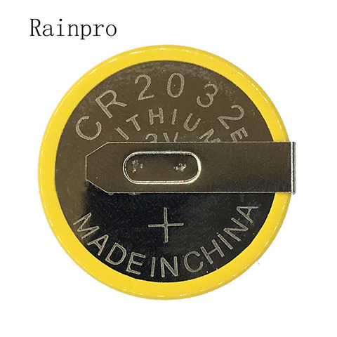 Rainpro 5PCS/LOT  CR2032 2032 With soldering foot 210mAh 3V Li-ion Button Cell Battery ► Photo 1/6