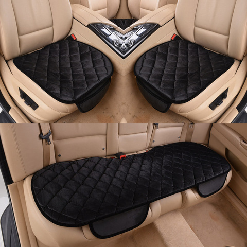 Car Seat Cover Cushion Winter Universal Front Back Seat Covers Car Chair  Pad Car Supplies Square Style Luxurious Warm - Price history & Review