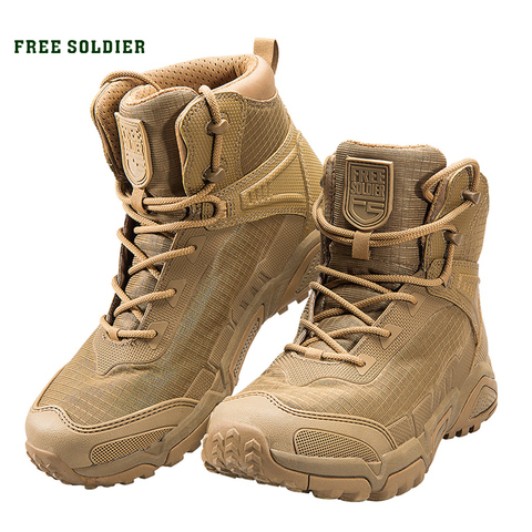 FREE SOLDIER outdoor sports camping hiking tactical military men's boots climbing shoes lightweight mountain boot ► Photo 1/6