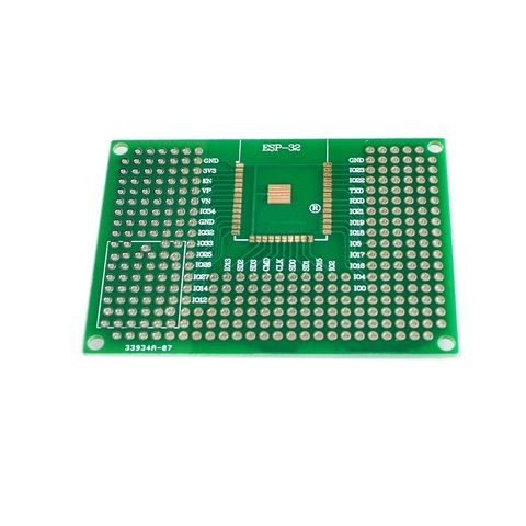 5X7CM Double Side Prototype PCB Breadboard Universal Board For Arduino UNO R3 ESP8266 WIFI ESP-12F ESP-12E ESP32S ESP32 50x70mm ► Photo 1/2