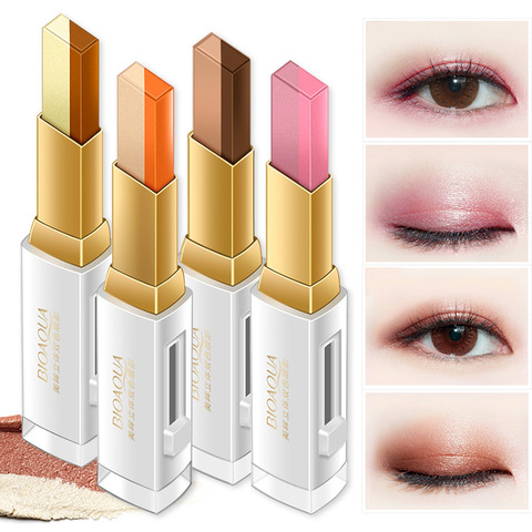 Double Color Eyeshadow Stick Stereo Gradien Shimmer Color Eye Shadow Cream Pen Eye Makeup Palette Cosmetics Smooth Makeup Pencil ► Photo 1/6