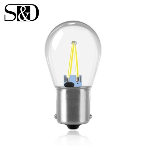 1pcs 1156 BA15S P21W LED Bulbs COB Filament Lights Car Light Turn Signal Brake Tail Stop Lamp Auto White Yellow 12V ► Photo 1/6