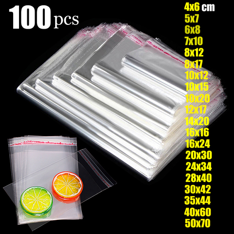 Clear Self adhesive bag Plastic Cello Cellophane Self Sealing Small Bag For Gift Candy Packing Resealable OPP Cookie Package Bag ► Photo 1/6