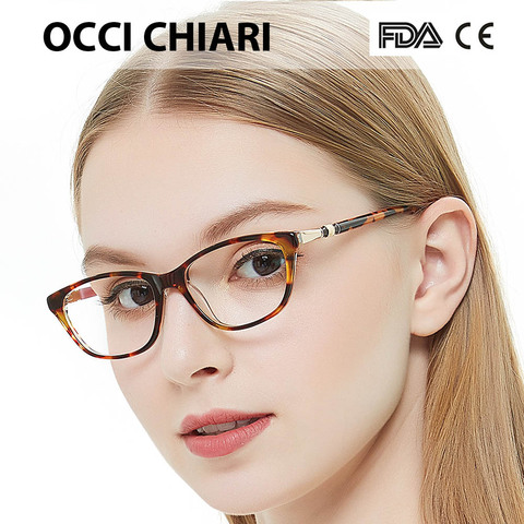 OCCI CHIARI High Quality Italy Designer Metal Decorate Spectacle Frame For Women Optical Frame Glasses HandMade NAI ► Photo 1/5